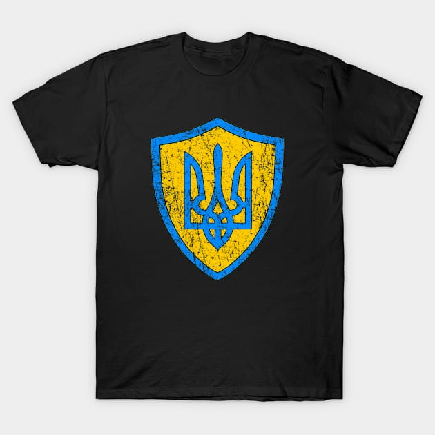 Ukraine Retro Vintage Distressed T-Shirt by Vladimir Zevenckih